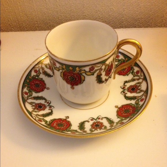Vintage Limoges Demi Cup & Saucer - Picture 5 of 6